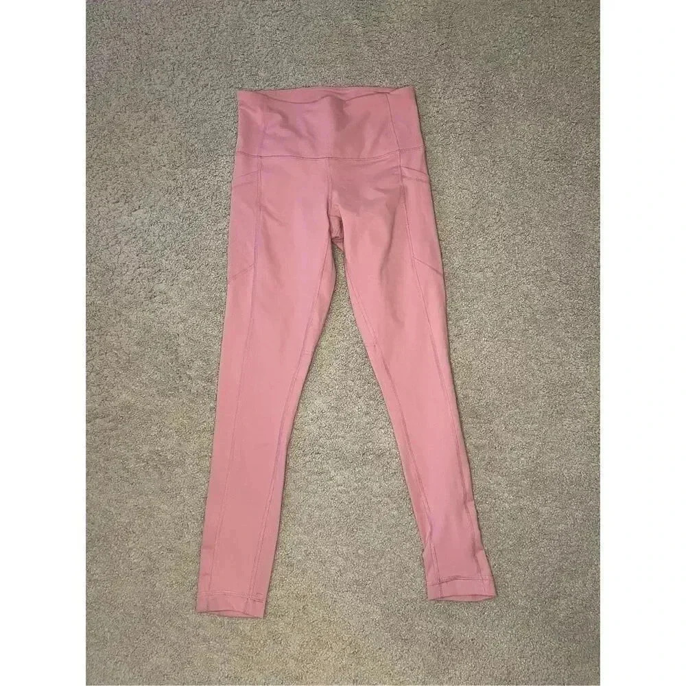 NWOT Yogalicious Women's High Waisted Pink‎ Ankle Leggings Size S
